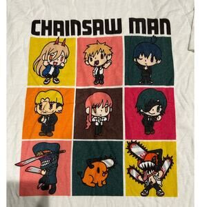 CHAINSAW MAN Crunchyroll New Anime White SS Graphic Tee Size M